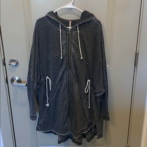 Free People Oversized Zip Up Hoodie